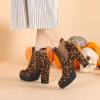 imageAllegra K Womens Chunky High Heel Platform Ankle BootsLeopard