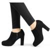 imageAllegra K Womens Platform Round Toe Chunky Heel Ankle BootiesBlack