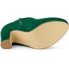 imageAllegra K Womens Platform Round Toe Chunky Heel Ankle BootiesEmerald Green