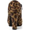 imageAllegra K Womens Platform Round Toe Chunky Heel Ankle BootiesLeopard