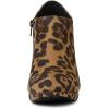 imageAllegra K Womens Platform Round Toe Chunky Heel Ankle BootiesLeopard