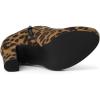 imageAllegra K Womens Platform Round Toe Chunky Heel Ankle BootiesLeopard