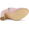 imageAllegra K Womens Platform Round Toe Chunky Heel Ankle BootiesPink