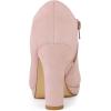 imageAllegra K Womens Platform Round Toe Chunky Heel Ankle BootiesPink