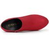 imageAllegra K Womens Platform Round Toe Chunky Heel Ankle BootiesRed