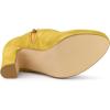 imageAllegra K Womens Platform Round Toe Chunky Heel Ankle BootiesYellow