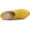 imageAllegra K Womens Platform Round Toe Chunky Heel Ankle BootiesYellow