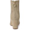 imageAllegra K Womens Pointed Toe Zipper Chunky Heels Ankle BootsBeige