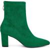 imageAllegra K Womens Pointed Toe Zipper Chunky Heels Ankle BootsEmerald Green