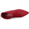 imageAllegra K Womens Pointed Toe Zipper Chunky Heels Ankle BootsRed