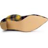imageAllegra K Womens Pointed Toe Zipper Chunky Heels Ankle BootsYellow Blue