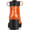 imageAllegra K Womens Round Toe Chunky Heel Lace Up Zipper Combat BootsOrange