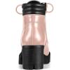 imageAllegra K Womens Round Toe Chunky Heel Lace Up Zipper Combat BootsPink