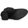 imageAllegra K Womens Round Toe Side Zip Chunky Heel Ankle BootsBlack