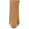 imageAllegra K Womens Round Toe Side Zip Chunky Heel Ankle BootsBrown