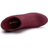 imageAllegra K Womens Round Toe Side Zip Chunky Heel Ankle BootsBurgundy