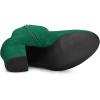imageAllegra K Womens Round Toe Side Zip Chunky Heel Ankle BootsEmerald Green