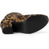 imageAllegra K Womens Round Toe Side Zip Chunky Heel Ankle BootsLeopard