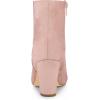 imageAllegra K Womens Round Toe Side Zip Chunky Heel Ankle BootsPink