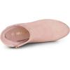imageAllegra K Womens Round Toe Side Zip Chunky Heel Ankle BootsPink