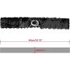 imageAllegra K Womens Skinny Elastic Waist Belts Sequins Decor Stretchy Belts for Dresses 2PCSBlack