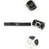 imageAllegra K Womens Skinny Elastic Waist Belts Sequins Decor Stretchy Belts for Dresses 2PCSSilver Side Black