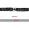 imageAllegra K Womens Skinny Elastic Waist Belts Sequins Decor Stretchy Belts for Dresses 2PCSSilver Side Black
