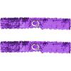 imageAllegra K Womens Skinny Elastic Waist Belts Sequins Decor Stretchy Belts for Dresses 2PCSPurple