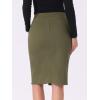 imageAllegra K Womens Jean Skirts Split Casual High Waist Bodycon Denim Pencil SkirtArmy Green