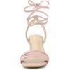 imageAllegra K Womens Kitten Heel Lace Up Suede Heel SandalsDust Pink