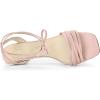 imageAllegra K Womens Kitten Heel Lace Up Suede Heel SandalsDust Pink