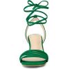 imageAllegra K Womens Kitten Heel Lace Up Suede Heel SandalsGreen