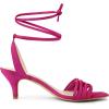 imageAllegra K Womens Kitten Heel Lace Up Suede Heel SandalsHot Pink