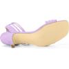 imageAllegra K Womens Kitten Heel Lace Up Suede Heel SandalsLight Purple