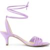 imageAllegra K Womens Kitten Heel Lace Up Suede Heel SandalsLight Purple