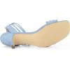 imageAllegra K Womens Kitten Heel Lace Up Suede Heel SandalsSky Blue