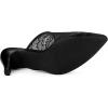 imageAllegra K Womens Lace Heels Sandals Mesh Floral Embroidered Stiletto Heels Slide MulesBlack