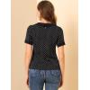 imageAllegra K Womens Peter Pan Collar Shirt Vintage 1950s Polka Dots BlouseBlack