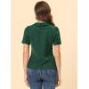 imageAllegra K Womens Peter Pan Collar Shirt Vintage 1950s Polka Dots BlouseGreen