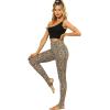 imageAllegra K Womens Leggings Printed High Waist Elastic Waistband Party Yoga Christmas Stirrup PantsBeigeleopard