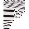 imageAllegra K Womens Leggings Printed High Waist Elastic Waistband Party Yoga Christmas Stirrup PantsBlack Whitecolor Stripe