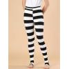 imageAllegra K Womens Leggings Printed High Waist Elastic Waistband Party Yoga Christmas Stirrup PantsBlack Whitestripe