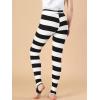 imageAllegra K Womens Leggings Printed High Waist Elastic Waistband Party Yoga Christmas Stirrup PantsBlack Whitestripe