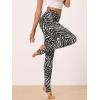 imageAllegra K Womens Leggings Printed High Waist Elastic Waistband Party Yoga Christmas Stirrup PantsBlackzebra