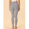 imageAllegra K Womens Leggings Printed High Waist Elastic Waistband Party Yoga Christmas Stirrup PantsGrey Whitestripe