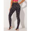imageAllegra K Womens Leggings Printed High Waist Elastic Waistband Party Yoga Christmas Stirrup PantsGreyleopard