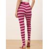 imageAllegra K Womens Leggings Printed High Waist Elastic Waistband Party Yoga Christmas Stirrup PantsHot Pinkstripe