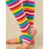 imageAllegra K Womens Leggings Printed High Waist Elastic Waistband Party Yoga Christmas Stirrup PantsMulticolorstripe