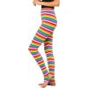 imageAllegra K Womens Leggings Printed High Waist Elastic Waistband Party Yoga Christmas Stirrup PantsMulticolorstripe