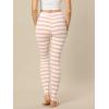imageAllegra K Womens Leggings Printed High Waist Elastic Waistband Party Yoga Christmas Stirrup PantsPink Whitestripe